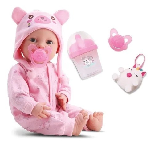BONECA NEW BORN BRINCANDO DE PIJAMA